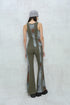 FLOWER SWITCHING TANK TOP -KHAKI- *Last1